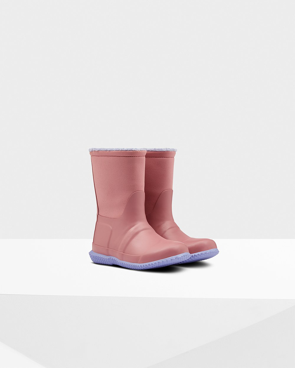 Botas De Neve Hunter Criança Rosa/Roxo - Original Big Insulated Roll Top Sherpa - 81KBNUVHC